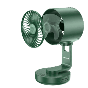 Awei F34 Strong Wind Air Circulation Wide Angle Night Lamp Fan 4000mAh - Image 4