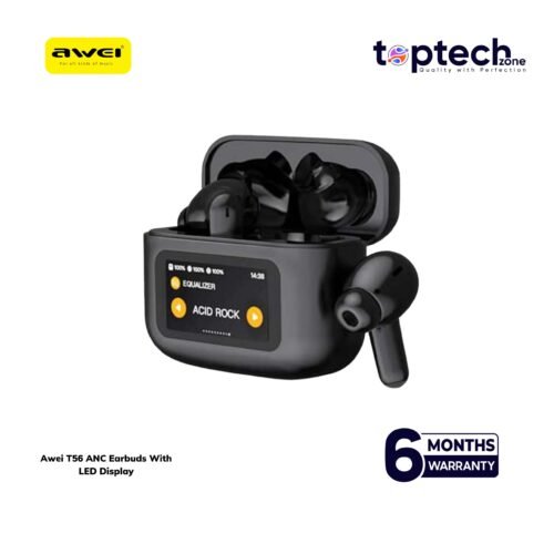 Alternative view of Awei T56 ANC Earbuds With LED Display