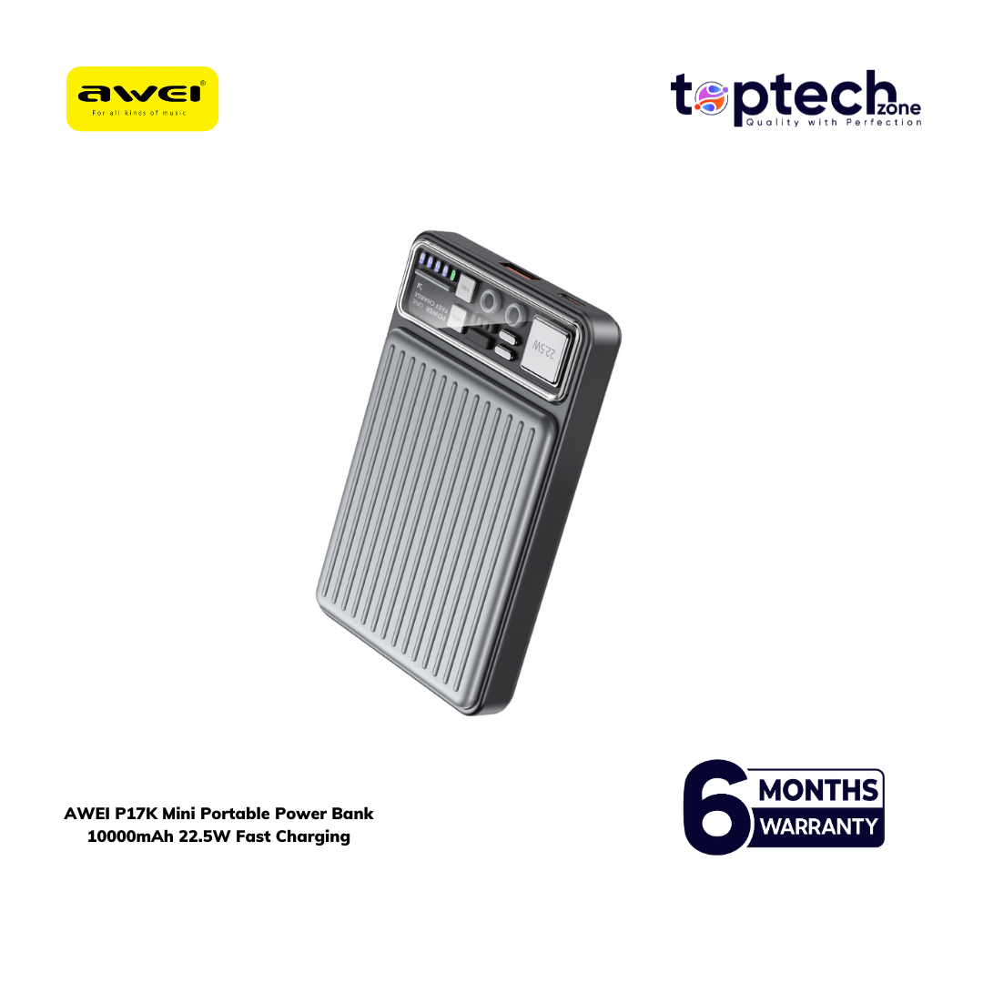 AWEI P17K Mini Portable Power Bank 10000mAh 22.5W Fast Charging