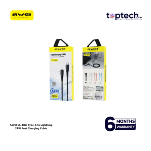 Alternative view of AWEI CL-182i Type-C to Lightning 27W Fast Charging Cable