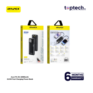 Alternative view of Awei PA‑93 20000mAh 22.5W Fast Charging Power Bank with Built‑in Dual Cables