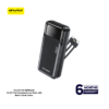 Awei PA‑93 20000mAh 22.5W Fast Charging Power Bank with Built‑in Dual Cables