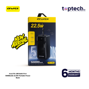 Awei PA-106 Multi‑Port 50000mAh 22.5W Portable Power Bank