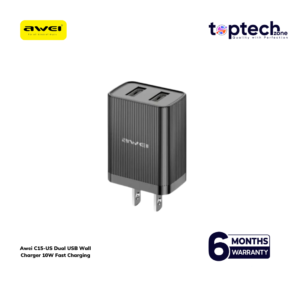 Awei C15-US Dual USB Wall Charger 10W Fast Charging