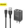 Awei C15M-US Dual USB Wall Charger with Micro-USB Cable
