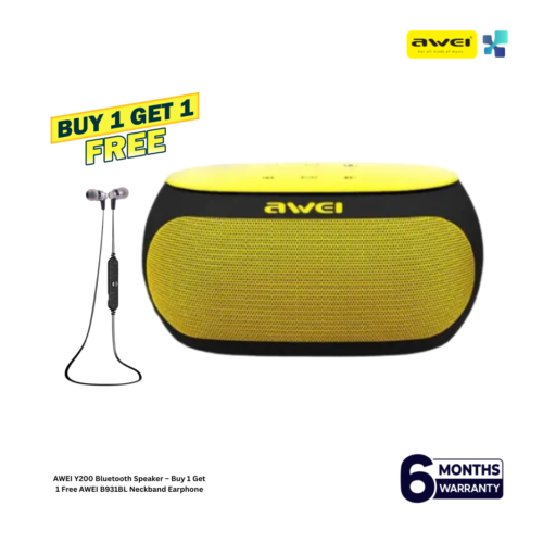 AWEI Y200 Bluetooth Speaker – Buy 1 Get 1 Free AWEI B931BL Neckband Earphone