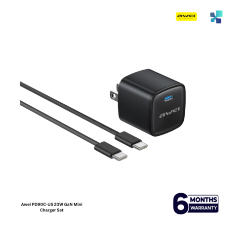 Awei PD90C-US 20W GaN Mini Charger Set