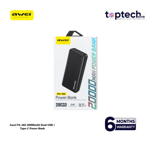 Awei PA-162 20000mAh Dual USB + Type-C Power Bank